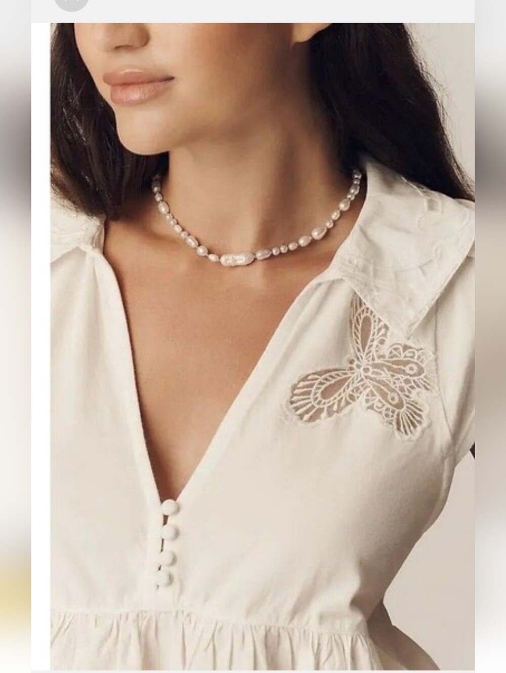 Anthropologie Lace Cotton Top *Large * NWT * Gorgeous - Picture 2 of 4